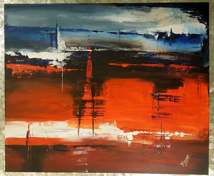 Fire & Ice Acrylic on Canvas