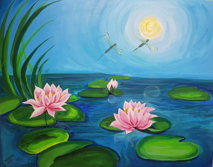 Lotus painting 